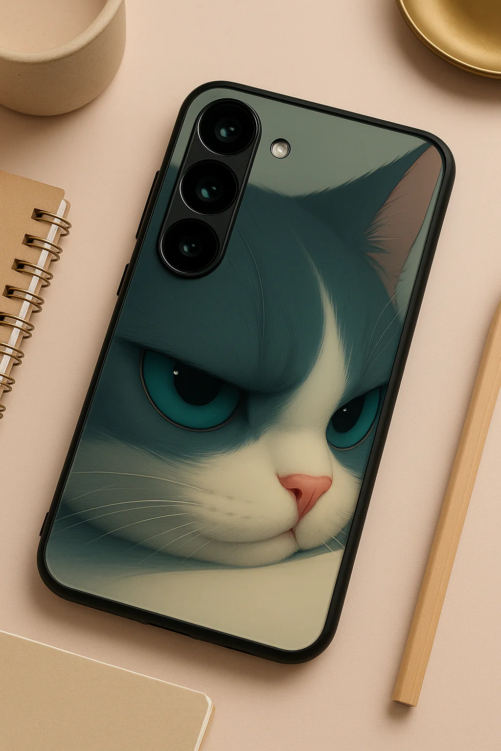 The Grump Cat Premium Glass Back Cover For Galaxy S, A, M & F Series - Image 4