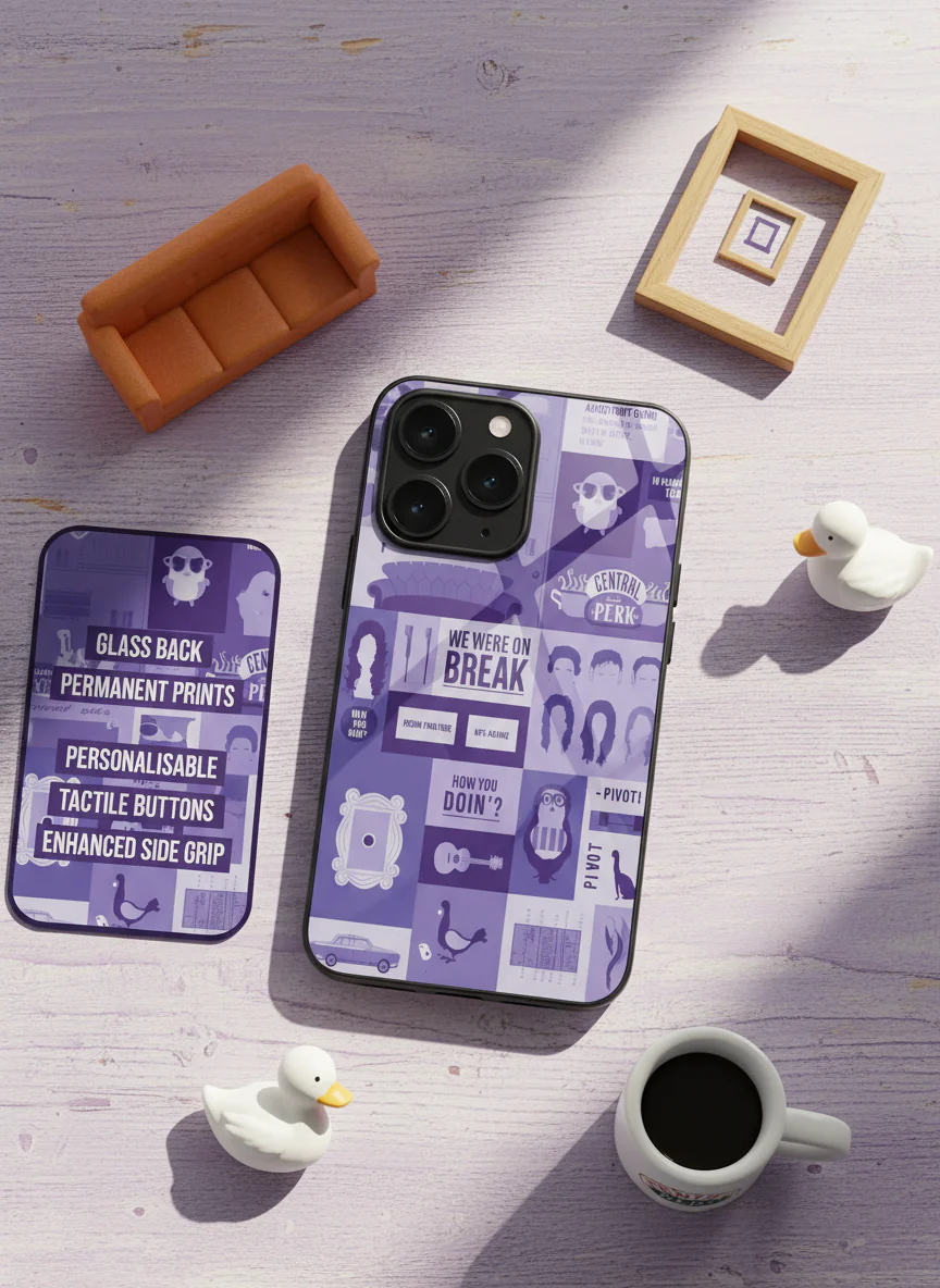 FRIENDS The Icon Grid Premium Glass Back Cover For iPhone 11-17 Models - Image 10