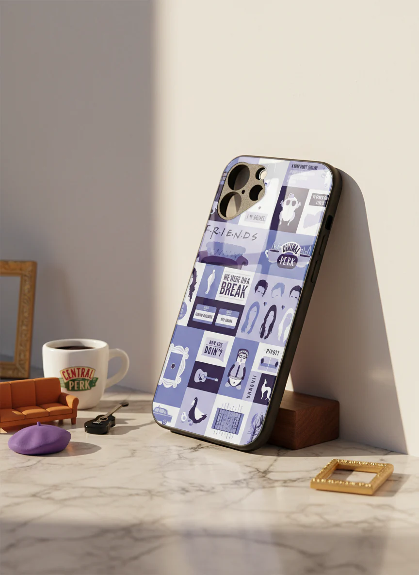 FRIENDS The Icon Grid Premium Glass Back Cover For iPhone 11-17 Models - Image 12