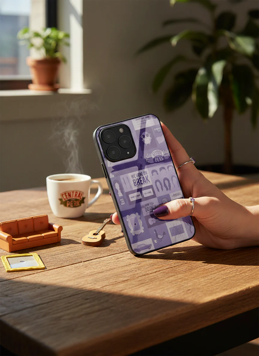 FRIENDS The Icon Grid Premium Glass Back Cover For iPhone 11-17 Models - Image 14