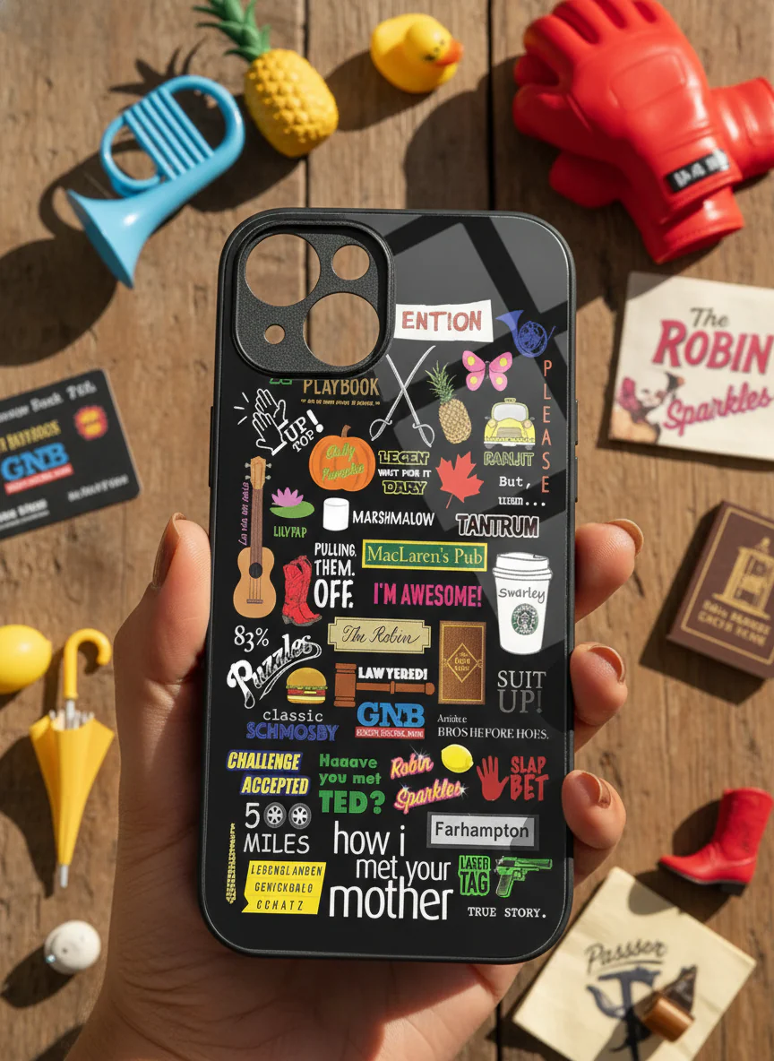 HIMYM The Playbook Edition Premium Glass Back Cover For iPhone 11-17 Models - Image 17