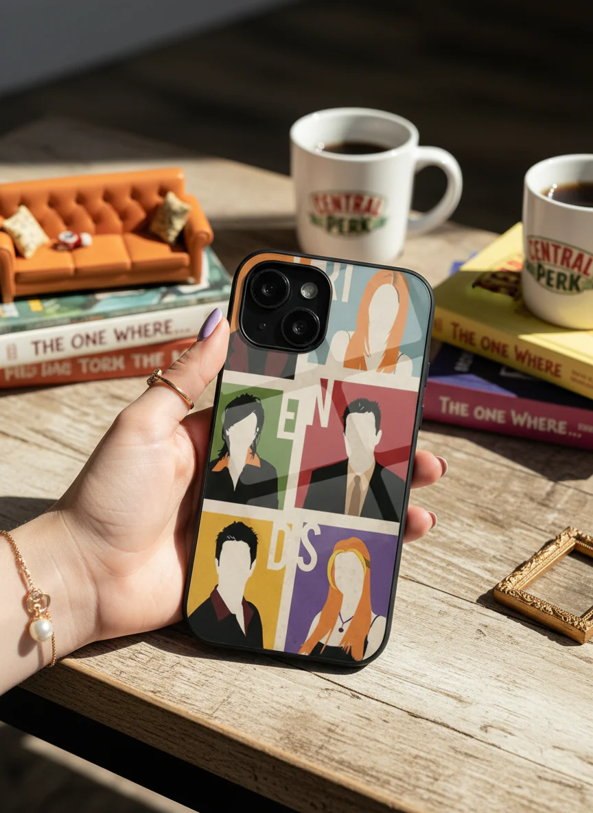 FRIENDS The Sitcom Edit Premium Glass Back Cover For iPhone 11-17 Models - Image 10