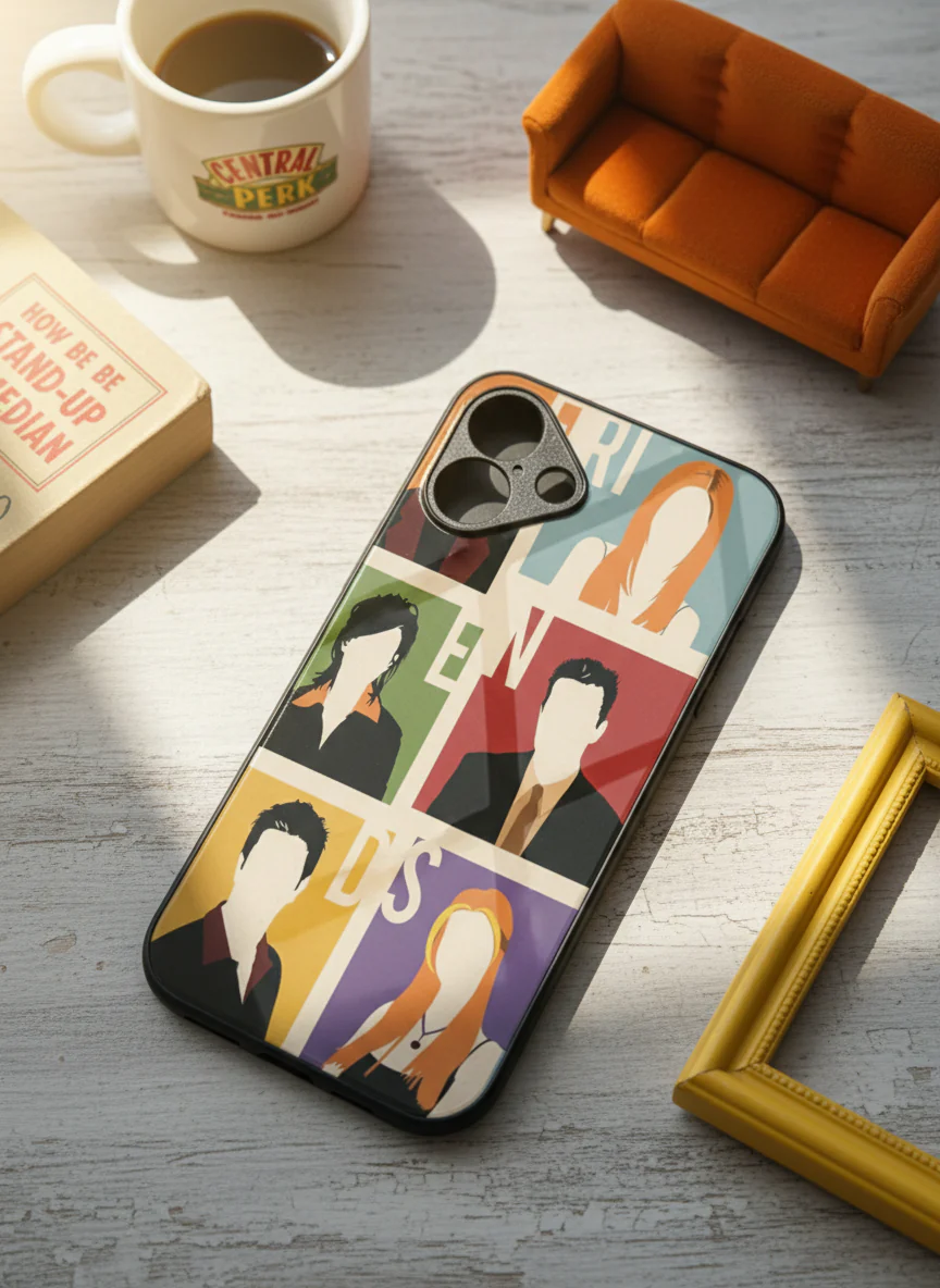 FRIENDS The Sitcom Edit Premium Glass Back Cover For iPhone 11-17 Models - Image 11