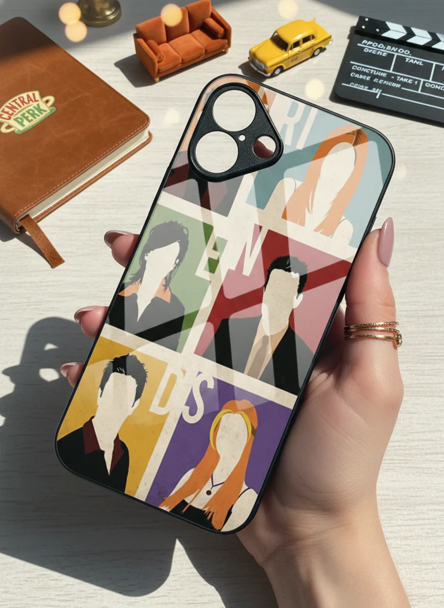 FRIENDS The Sitcom Edit Premium Glass Back Cover For iPhone 11-17 Models - Image 13