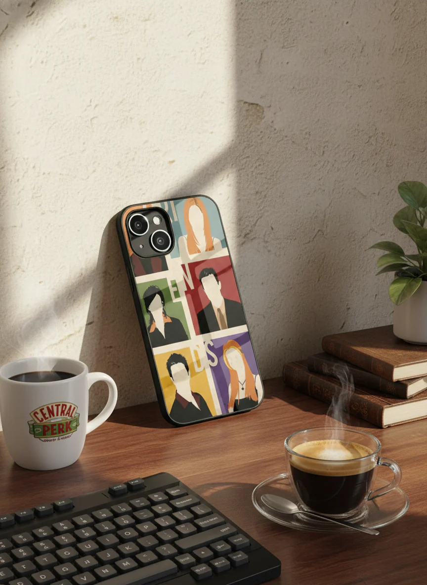 FRIENDS The Sitcom Edit Premium Glass Back Cover For iPhone 11-17 Models - Image 14