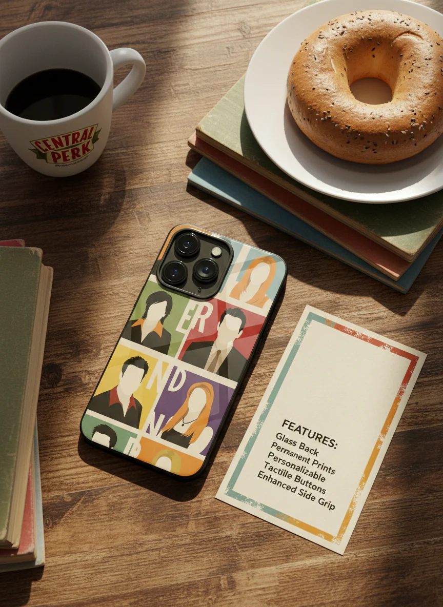 FRIENDS The Sitcom Edit Premium Glass Back Cover For iPhone 11-17 Models - Image 5