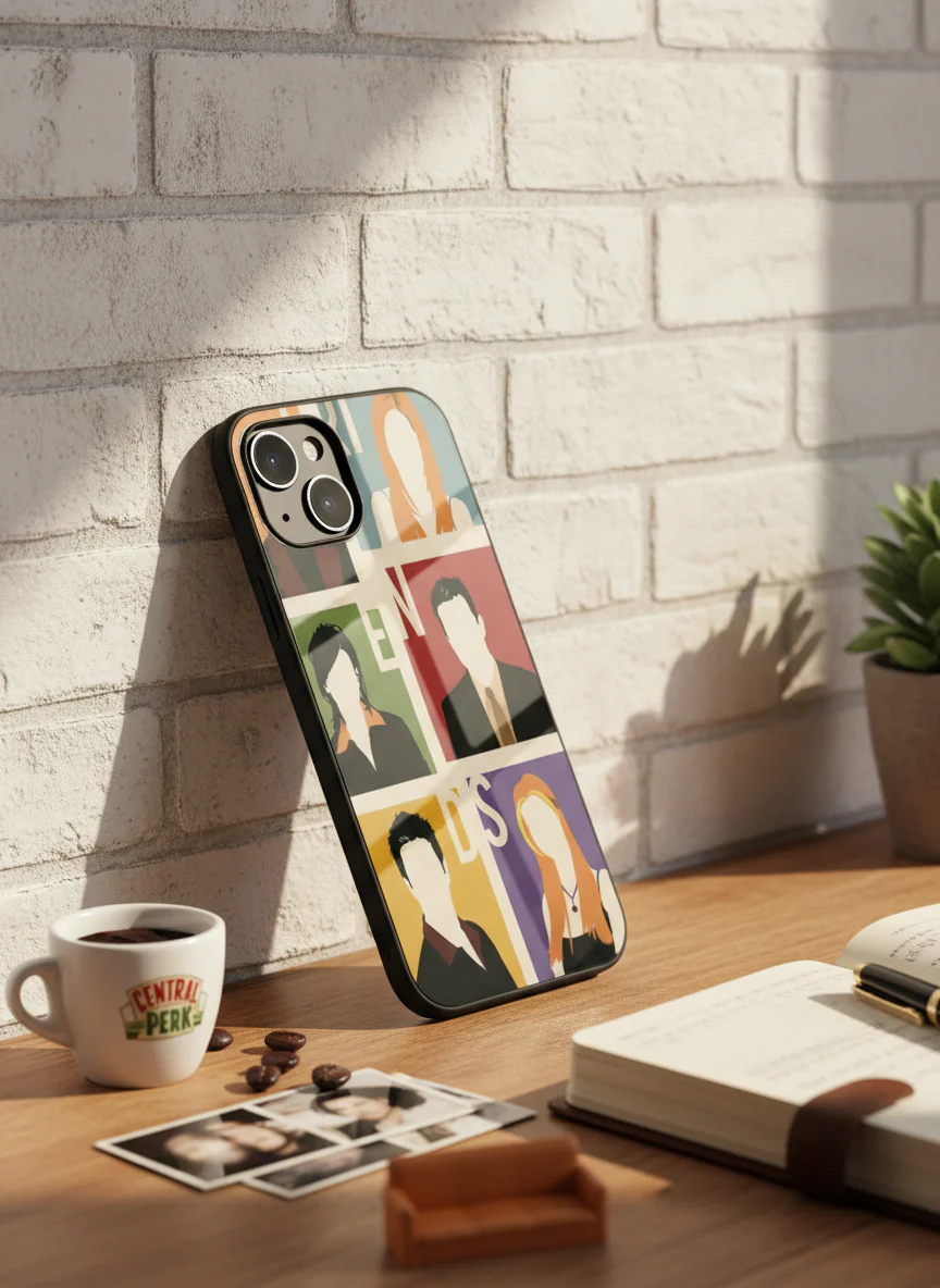 FRIENDS The Sitcom Edit Premium Glass Back Cover For iPhone 11-17 Models - Image 6