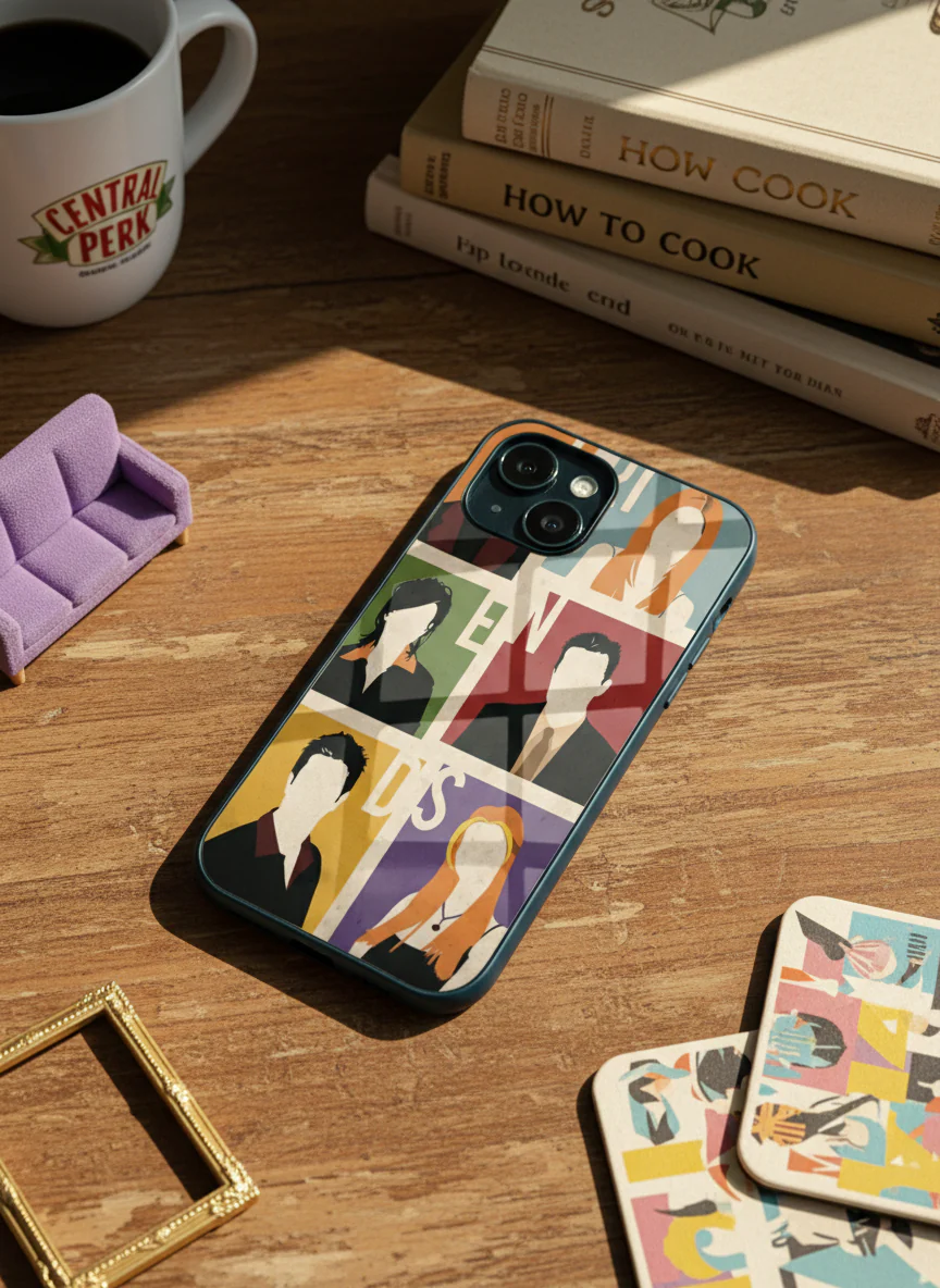 FRIENDS The Sitcom Edit Premium Glass Back Cover For iPhone 11-17 Models - Image 8