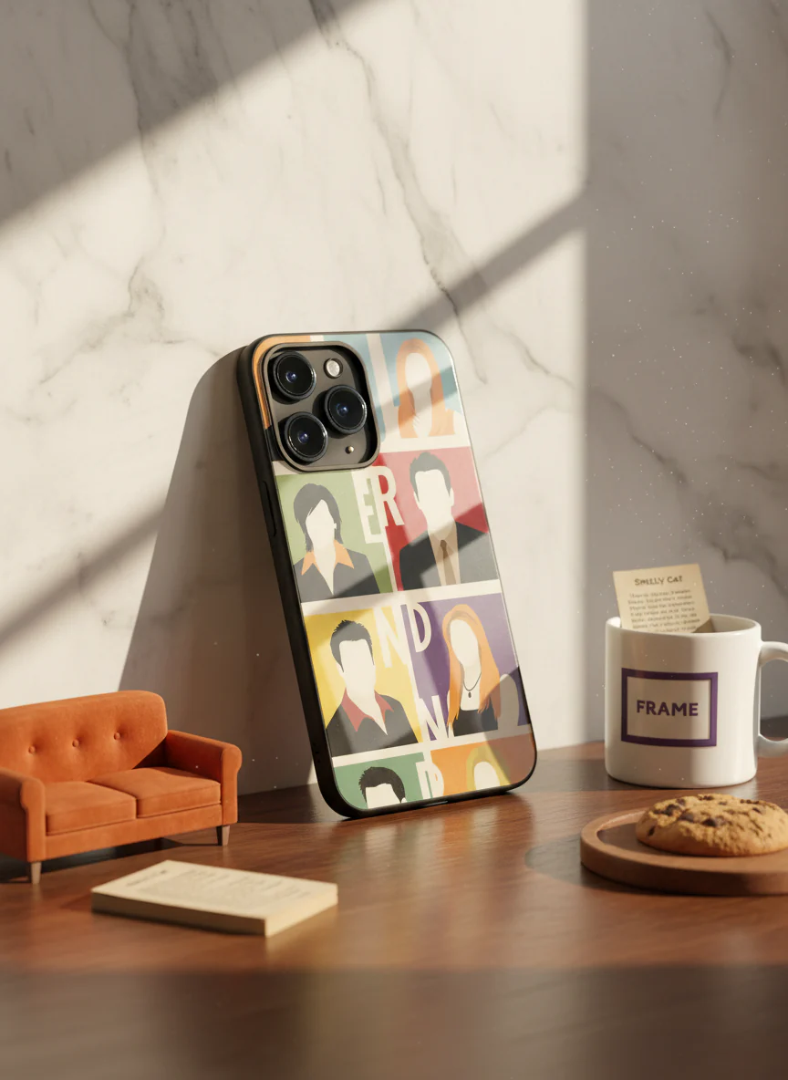 FRIENDS The Sitcom Edit Premium Glass Back Cover For iPhone 11-17 Models - Image 9