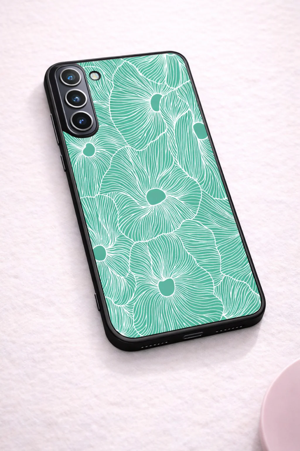 The Sketchy Petals Premium Glass Back Cover For Galaxy S, A, M & F Series - Image 7