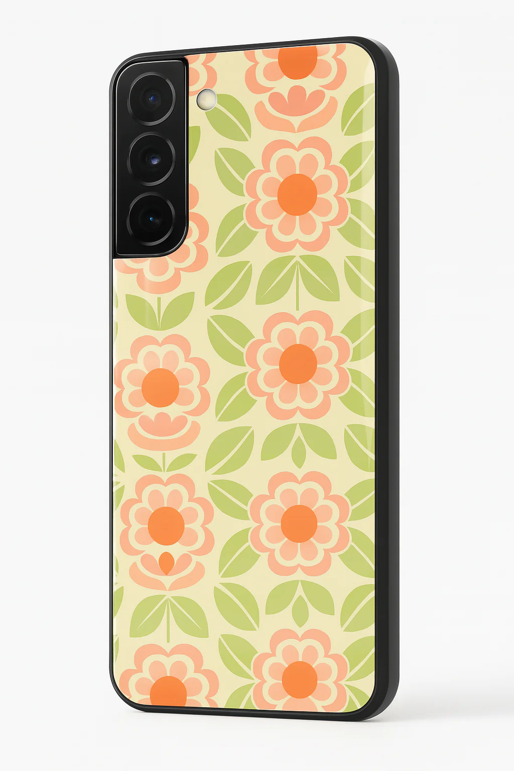 Traditional Floral Love Premium Glass Back Cover For Galaxy S, A, M & F Series - Image 3