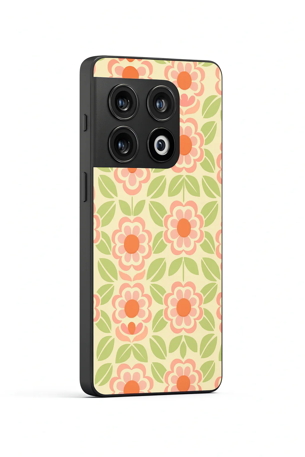 Traditional Floral Love Premium Glass Back Cover For One Plus 13, 12, 11, 10, Nord Series - Image 3