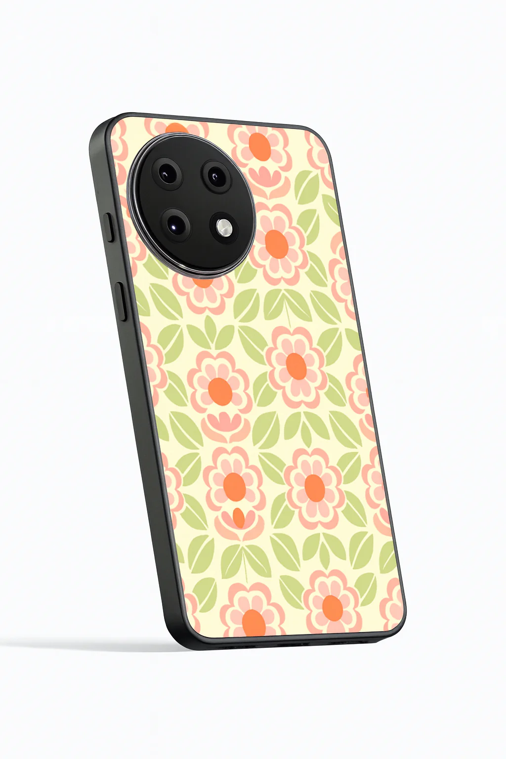 Traditional Floral Love Premium Glass Back Cover For One Plus 13, 12, 11, 10, Nord Series - Image 5