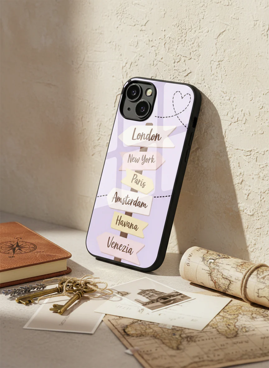 Travel Dreams Premium Glass Back Cover For iPhone 11-17 Models - Image 3