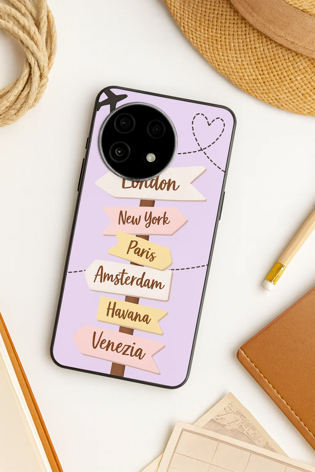 Travel Dreams Premium Glass Back Cover For One Plus 13, 12, 11, 10, Nord Series - Image 4