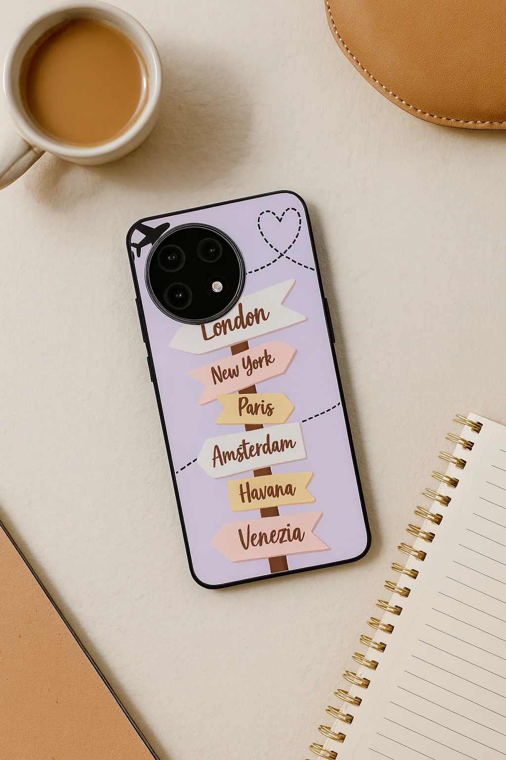 Travel Dreams Premium Glass Back Cover For One Plus 13, 12, 11, 10, Nord Series - Image 5