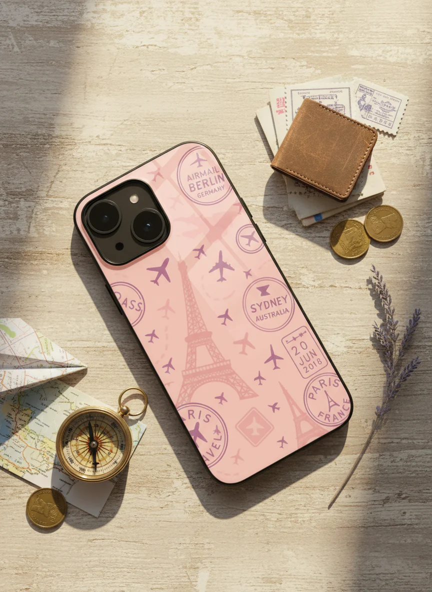 Travel Bug Premium Glass Back Cover For iPhone 11-17 Models - Image 2