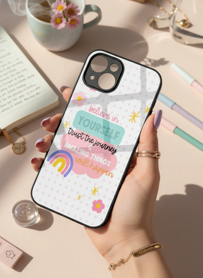 Trust the Journey Premium Glass Back Cover For iPhone 11-17 Models - Image 13