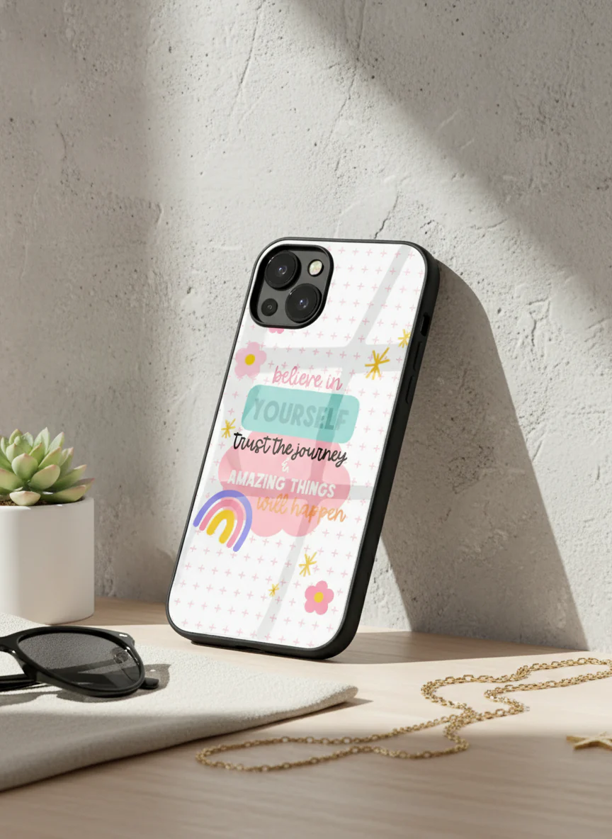 Trust the Journey Premium Glass Back Cover For iPhone 11-17 Models - Image 3