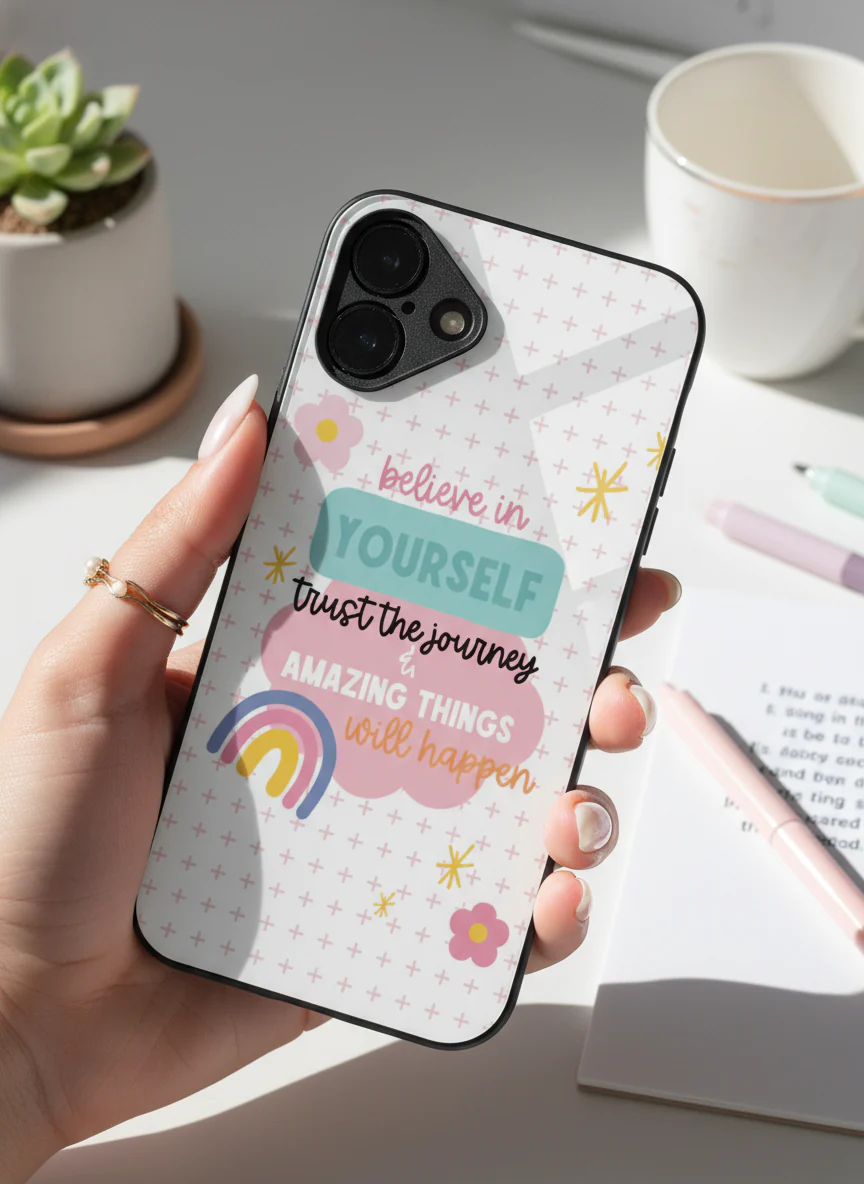 Trust the Journey Premium Glass Back Cover For iPhone 11-17 Models - Image 4