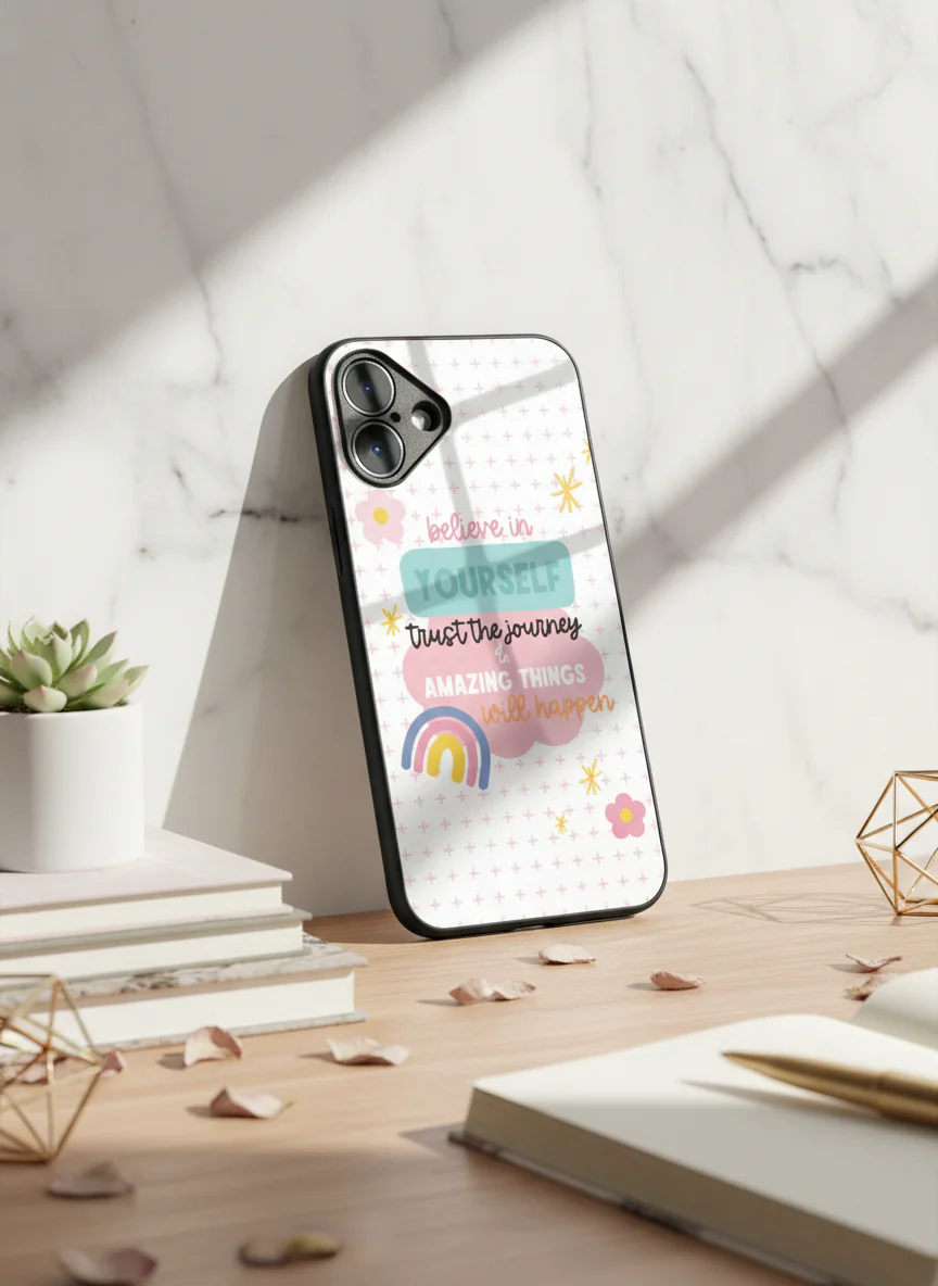 Trust the Journey Premium Glass Back Cover For iPhone 11-17 Models - Image 9