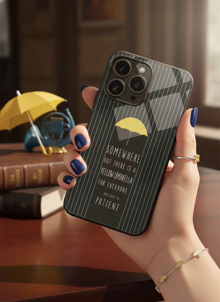 HIMYM Umbrella of Hope  Premium Glass Back Cover For iPhone 11-17 Models - Image 4
