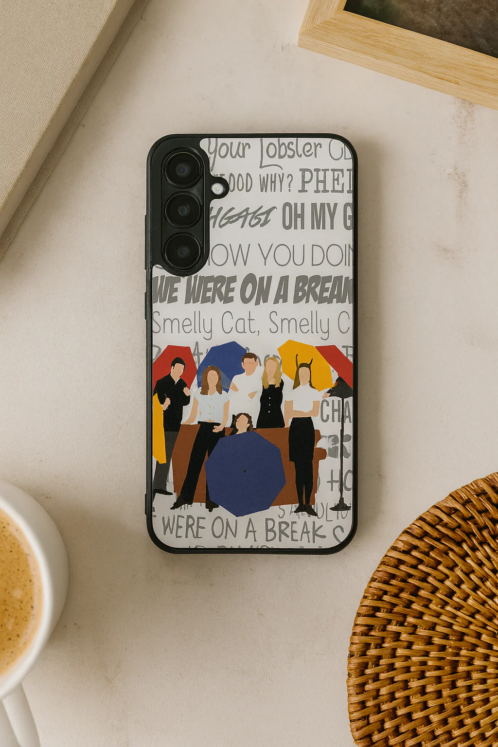 FRIENDS Umbrella Squad Premium Glass Back Cover For Galaxy S, A, M & F Series - Image 5