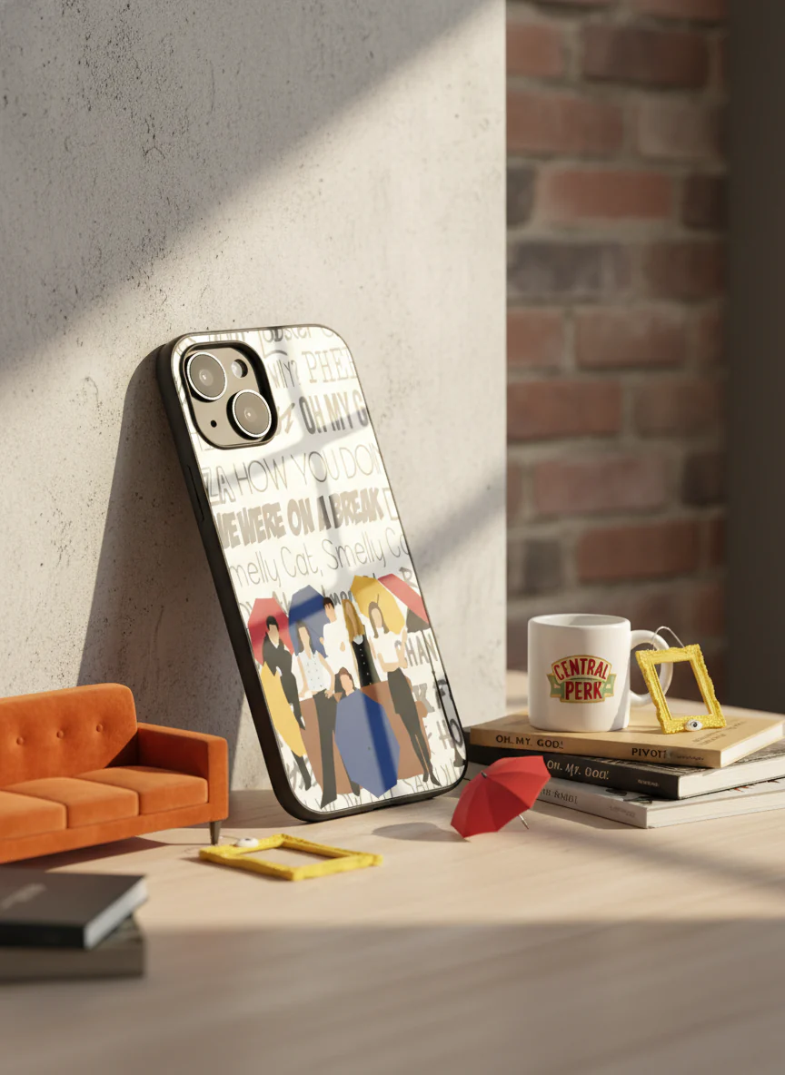 FRIENDS Umbrella Squad Premium Glass Back Cover For iPhone 11-17 Models - Image 12