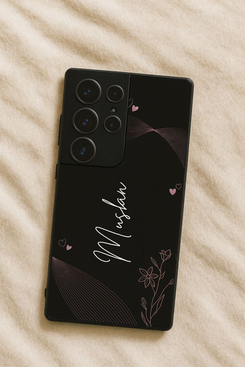 Velvet Bloom Personalised Premium Glass Back Cover For Galaxy S, A, M & F Series - Image 6