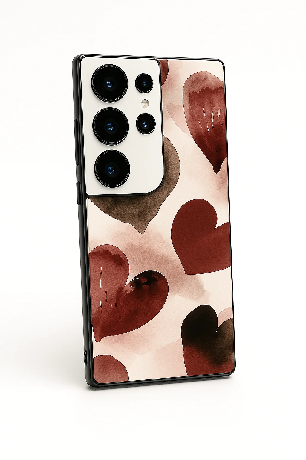Watery Hearts Premium Glass Back Cover For Galaxy S, A, M & F Series - Image 3