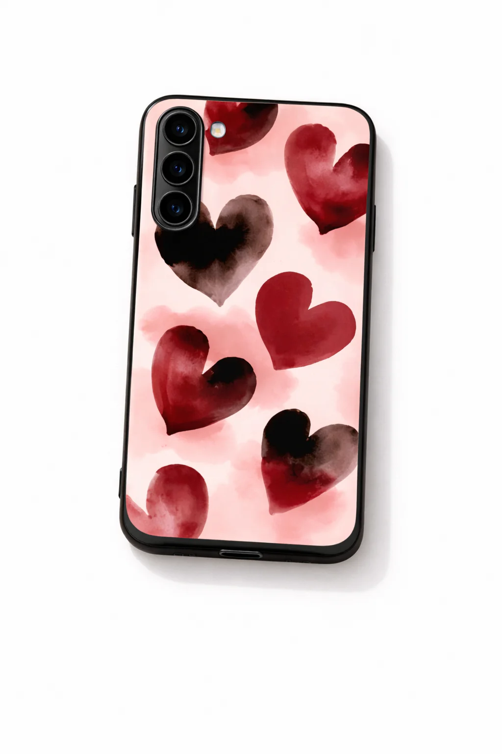 Watery Hearts Premium Glass Back Cover For Galaxy S, A, M & F Series - Image 6
