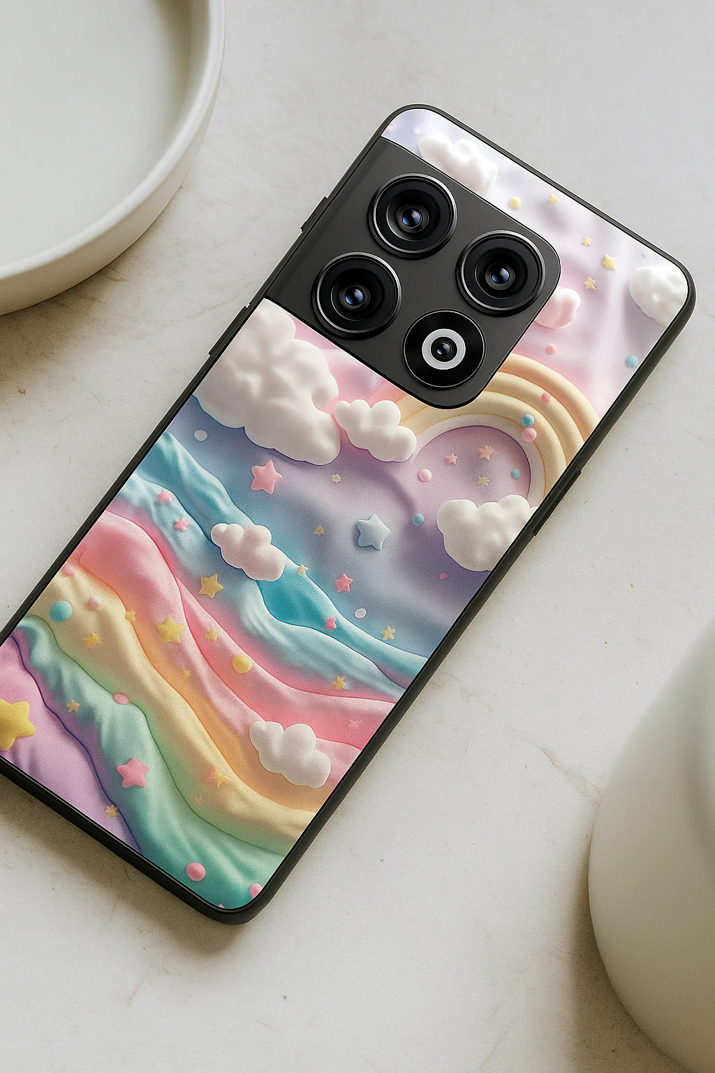 Whimsy Clouds Glass Back Cover For One Plus 13, 12, 11, 10, Nord Series - Image 4