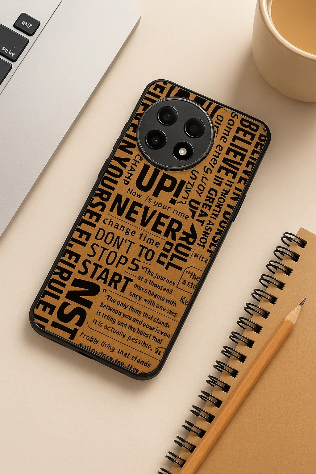 Words Of Strenght Premium Glass Back Cover For One Plus 13, 12, 11, 10, Nord Series - Image 2