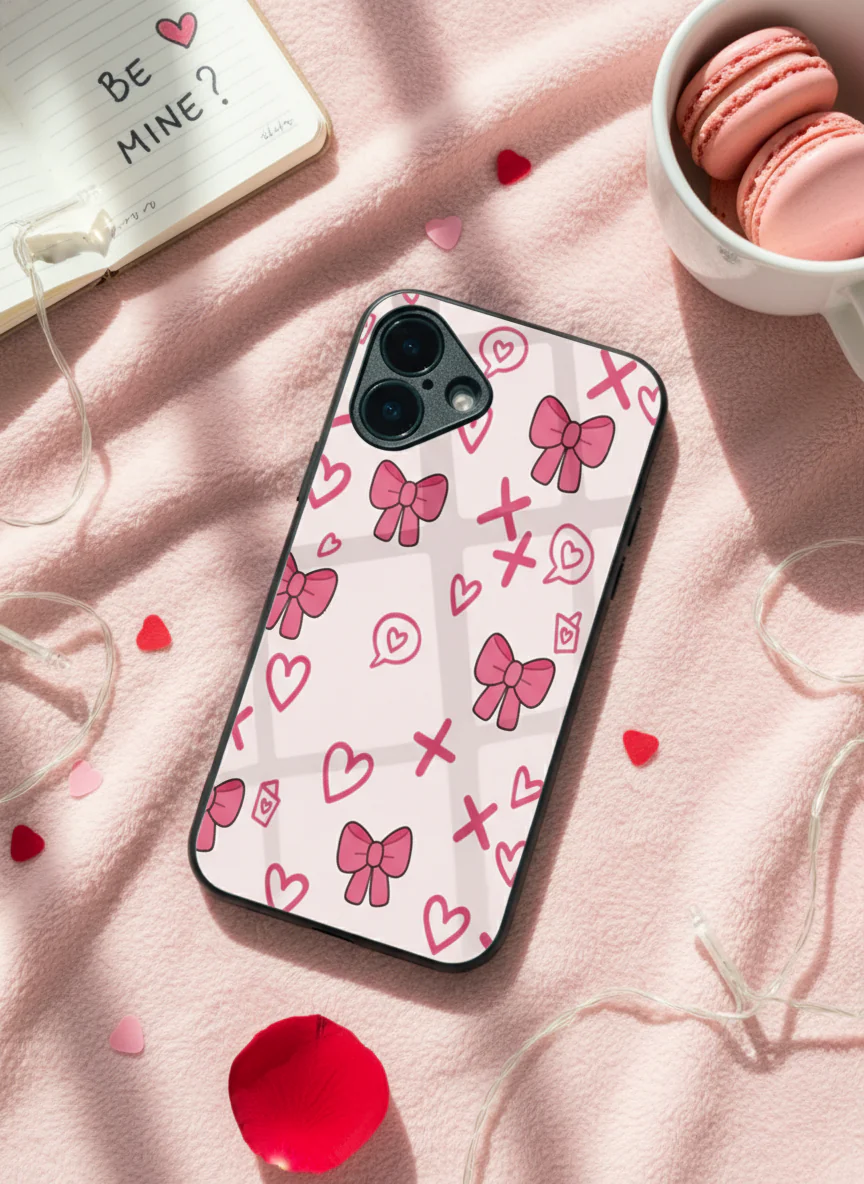 XOXO Bows Premium Glass Back Cover For iPhone 11-17 Models - Image 11