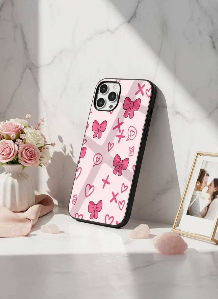 XOXO Bows Premium Glass Back Cover For iPhone 11-17 Models - Image 6