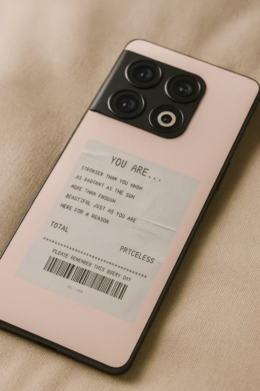 You Are Enough Glass Back Cover For One Plus 13, 12, 11, 10, Nord Series - Image 2