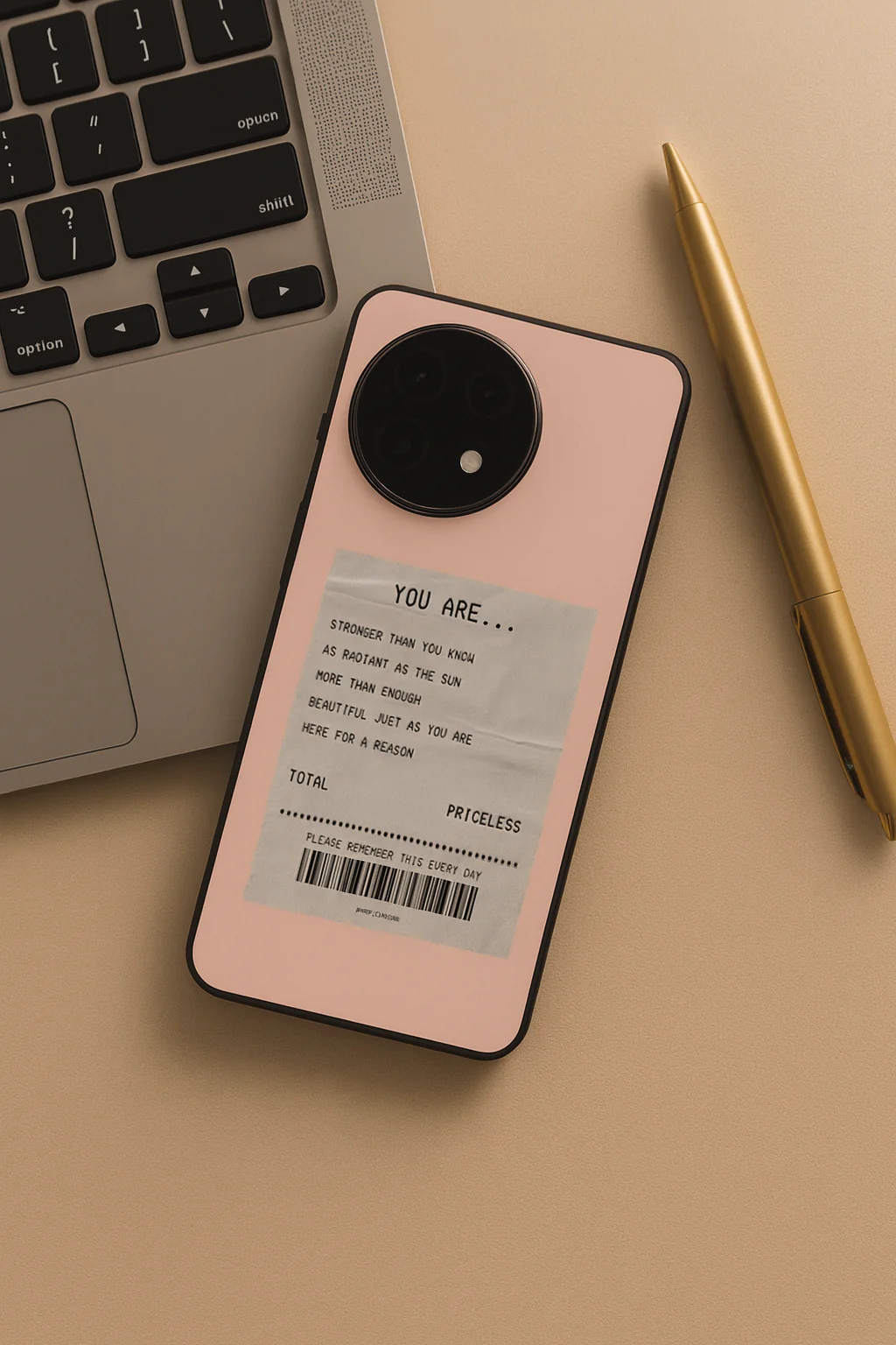 You Are Enough Glass Back Cover For One Plus 13, 12, 11, 10, Nord Series - Image 4
