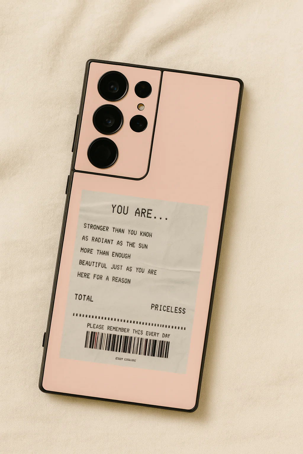 You Are Enough Premium Glass Back Cover For Galaxy S, A, M & F Series - Image 2