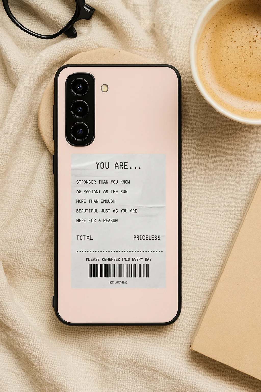 You Are Enough Premium Glass Back Cover For Galaxy S, A, M & F Series - Image 4