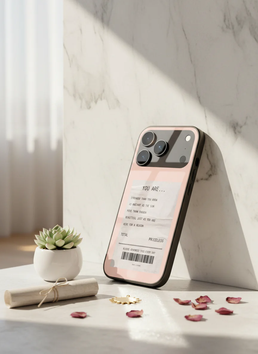 You Are Enough Premium Glass Back Cover For iPhone 11-17 Models - Image 3