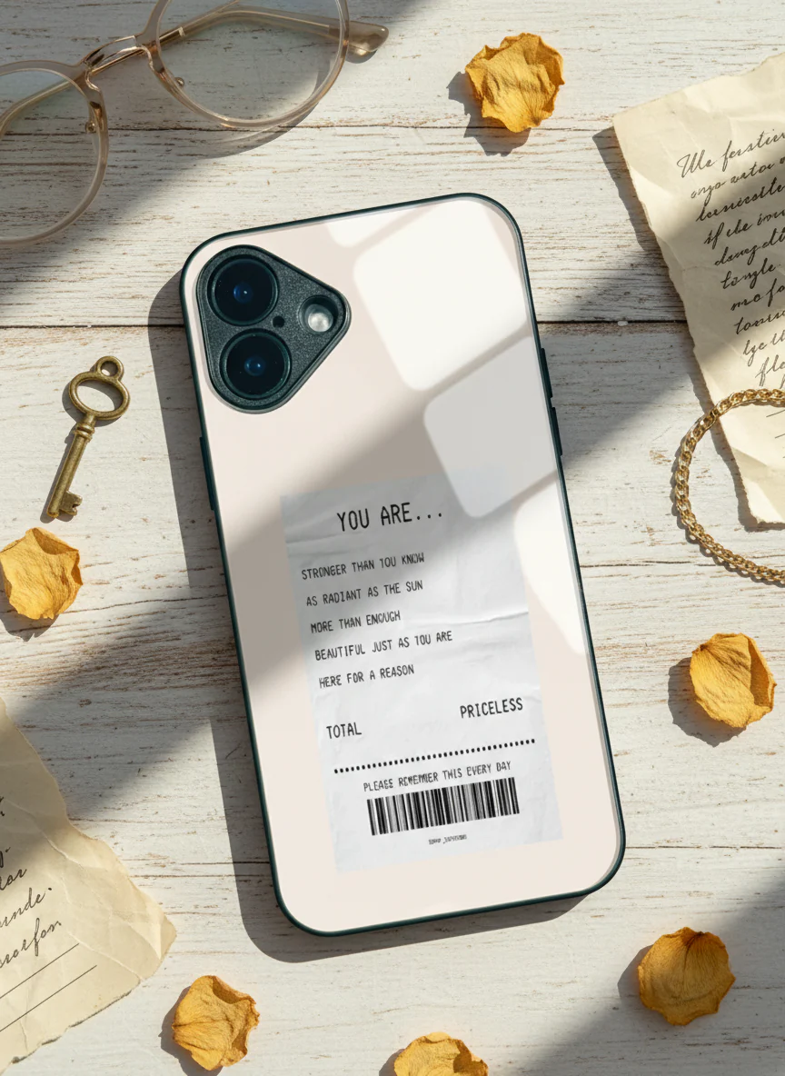 You Are Enough Premium Glass Back Cover For iPhone 11-17 Models - Image 4
